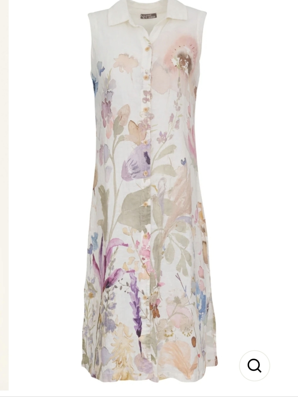 Dolcezza 23632 Pastel Floral Whimsique Linen Dress Size S - Picture 3 of 10